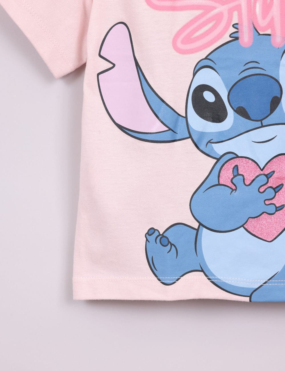 FOX תינוקות בנות חולצה חולצה ממותגת סטיץ' דיסני חולצה ממותגת סטיץ' דיסני