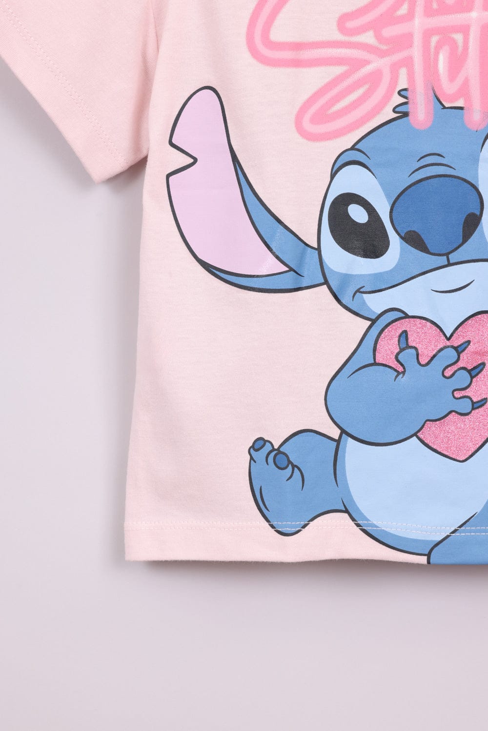 FOX תינוקות בנות חולצה חולצה ממותגת סטיץ' דיסני חולצה ממותגת סטיץ' דיסני