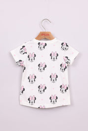 FOX תינוקות בנות חולצה חולצה ממותגת מיני מאוס דיסני חולצה ממותגת מיני מאוס דיסני