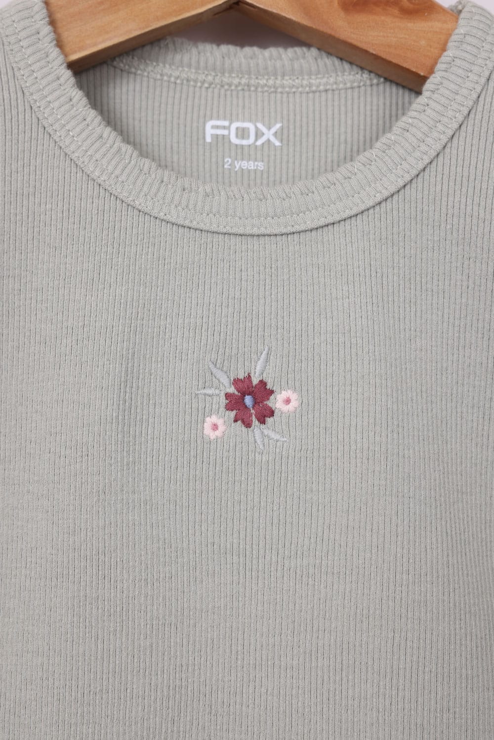 FOX תינוקות בנות חולצה קצרה מארז 3 חולצות ריב מארז 3 חולצות ריב