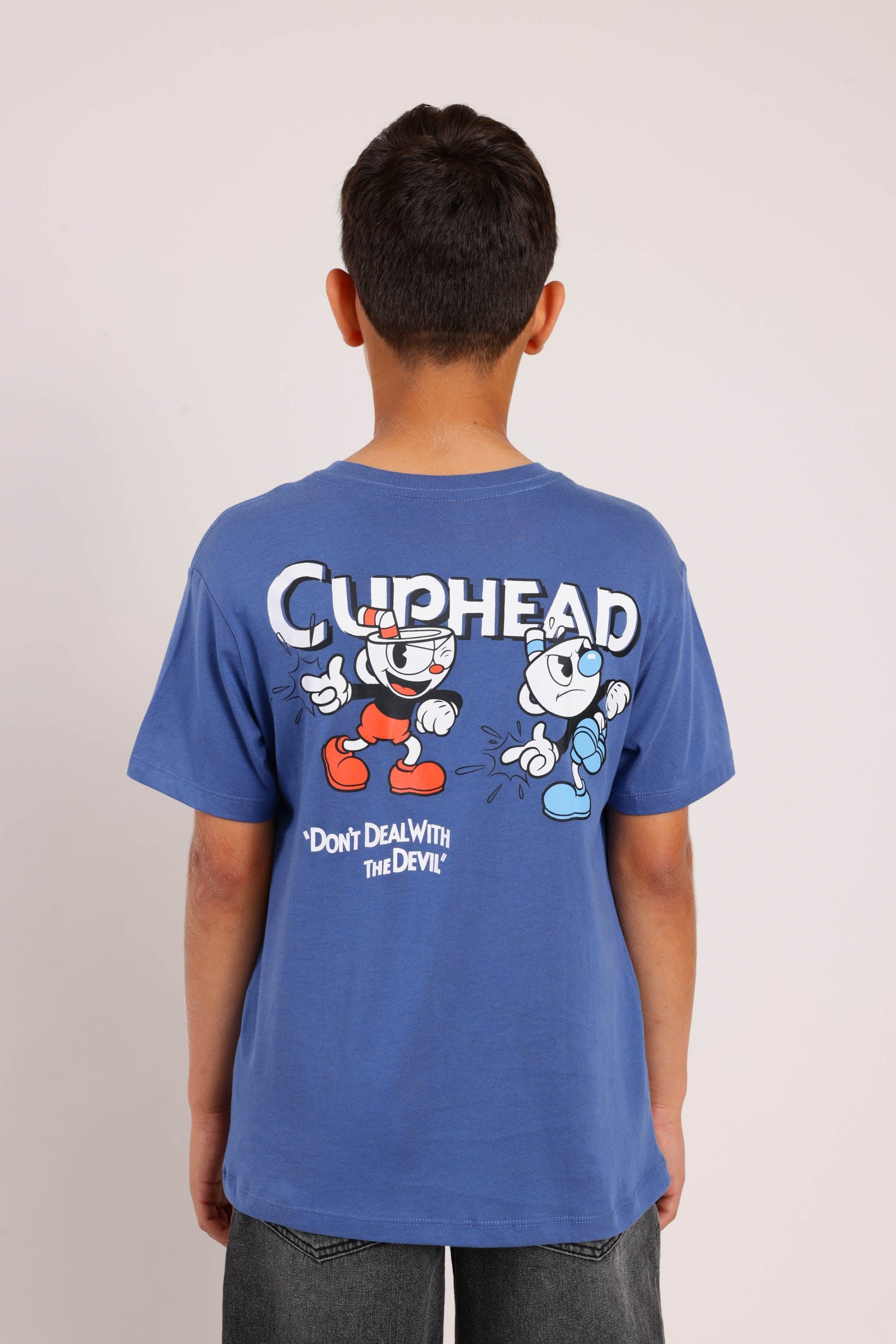 FOX בנים חולצה חולצה ממותגת CUPHEAD חולצה ממותגת CUPHEAD