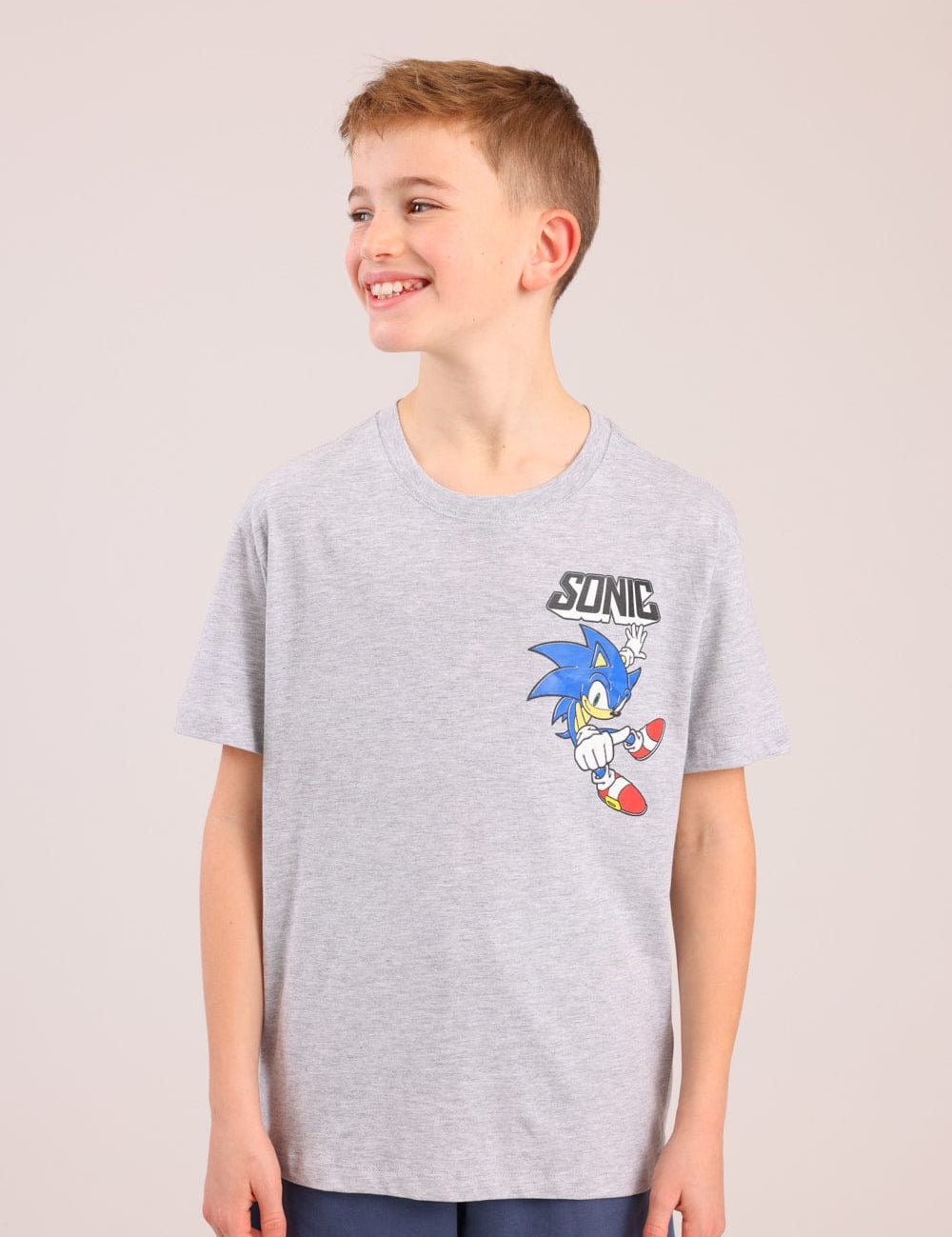 FOX בנים חולצה קצרה חולצה ממותגת סוניק חולצה ממותגת סוניק