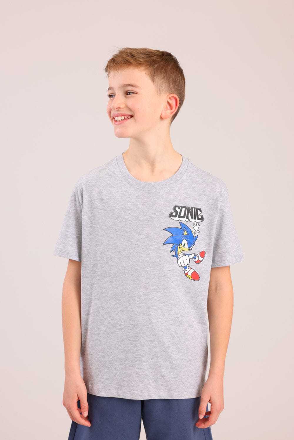 FOX בנים חולצה קצרה חולצה ממותגת סוניק חולצה ממותגת סוניק