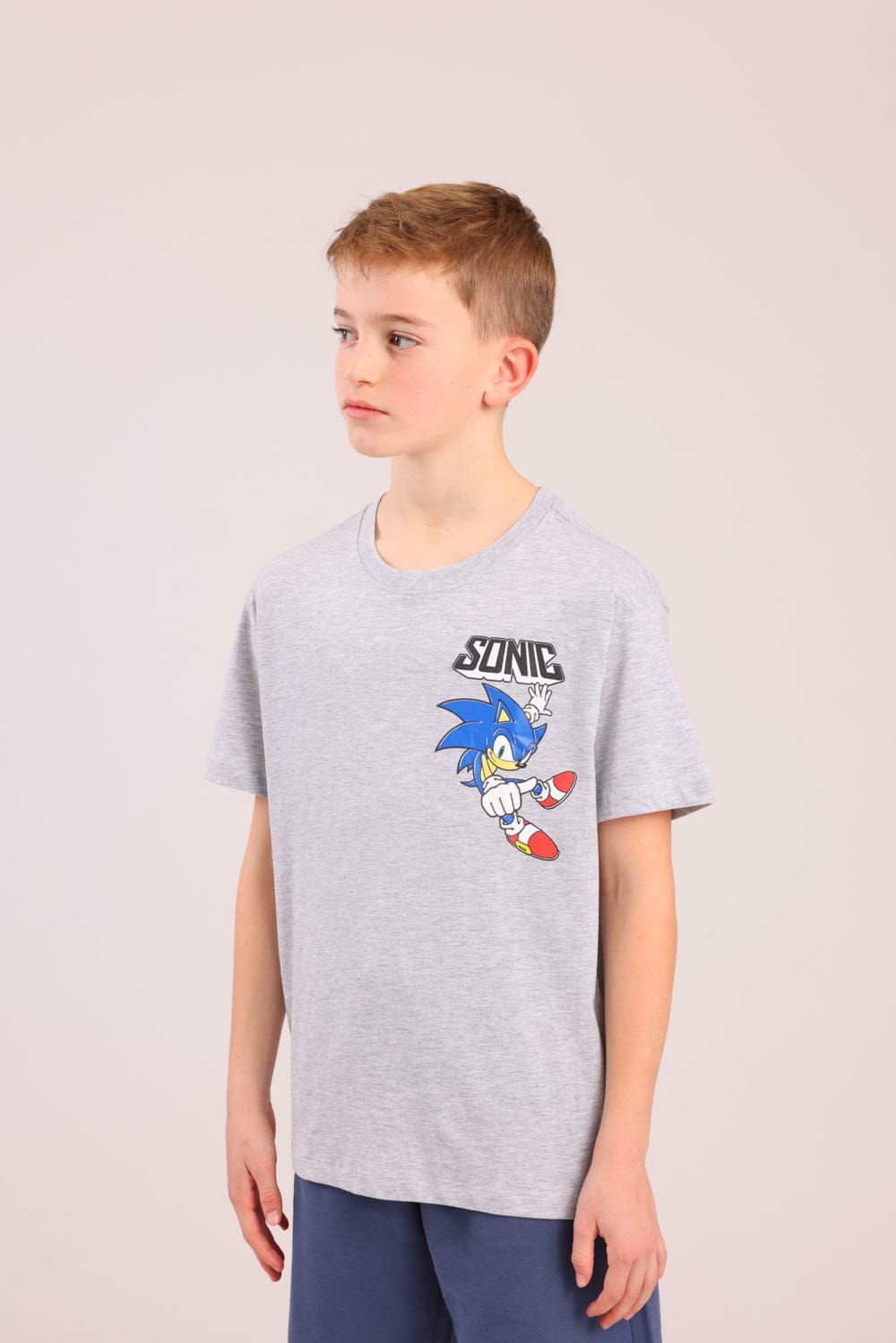 FOX בנים חולצה קצרה חולצה ממותגת סוניק חולצה ממותגת סוניק