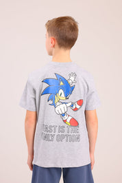 FOX בנים חולצה קצרה חולצה ממותגת סוניק חולצה ממותגת סוניק