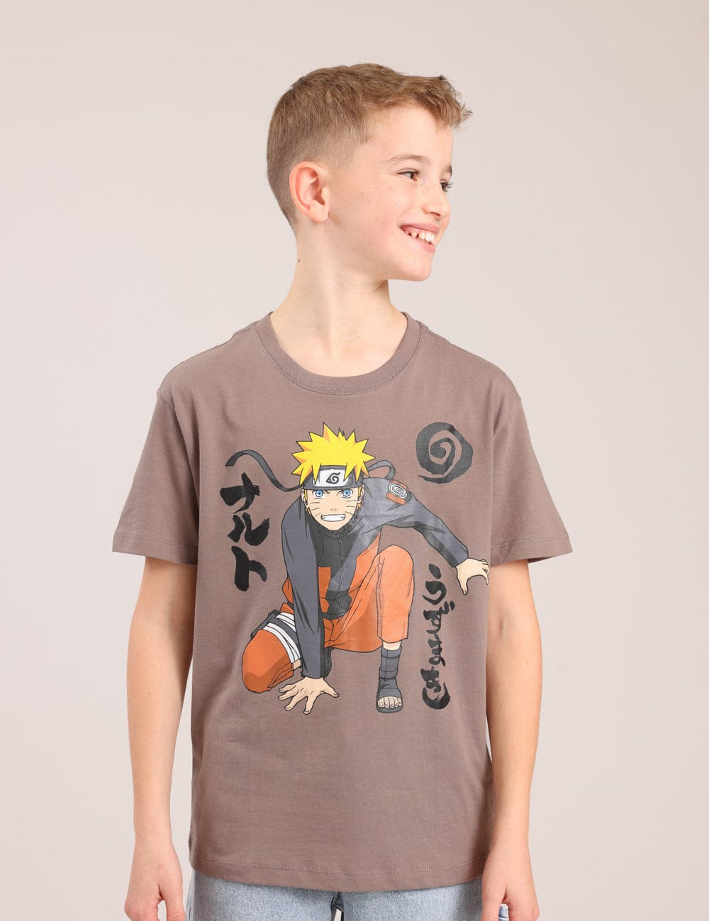 FOX בנים חולצה חולצה ממותגת נארוטו חולצה ממותגת נארוטו