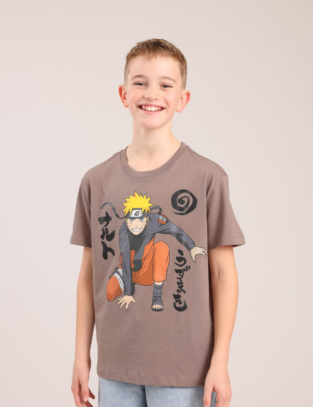 FOX בנים חולצה חולצה ממותגת נארוטו חולצה ממותגת נארוטו