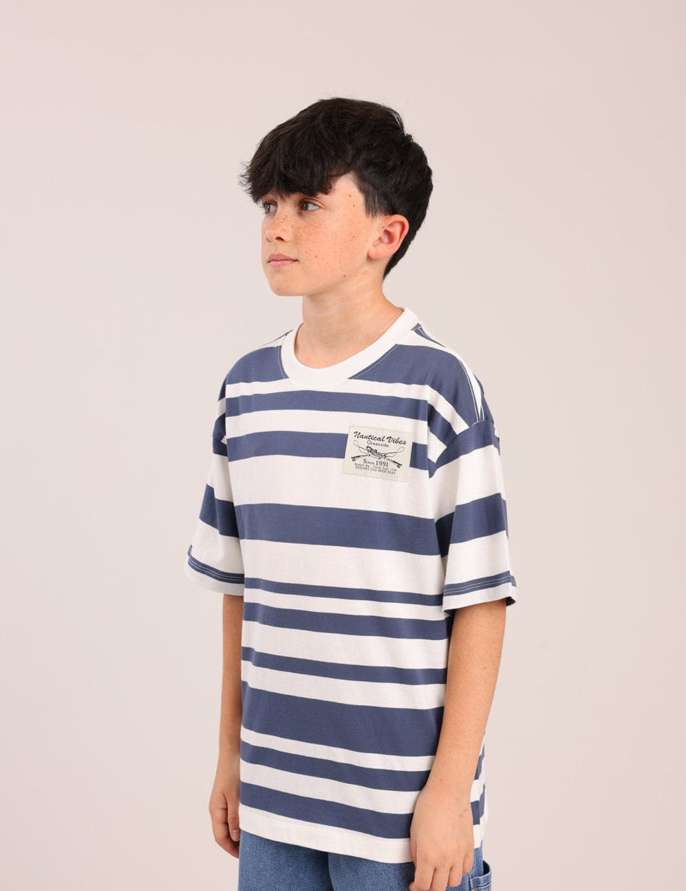 FOX בנים חולצה קצרה חולצה עם פסים חולצה עם פסים