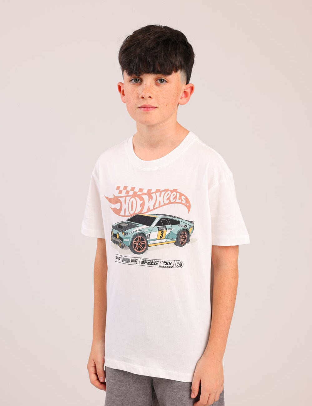 FOX בנים חולצה קצרה חולצה ממותגת הוט ווילס חולצה ממותגת הוט ווילס