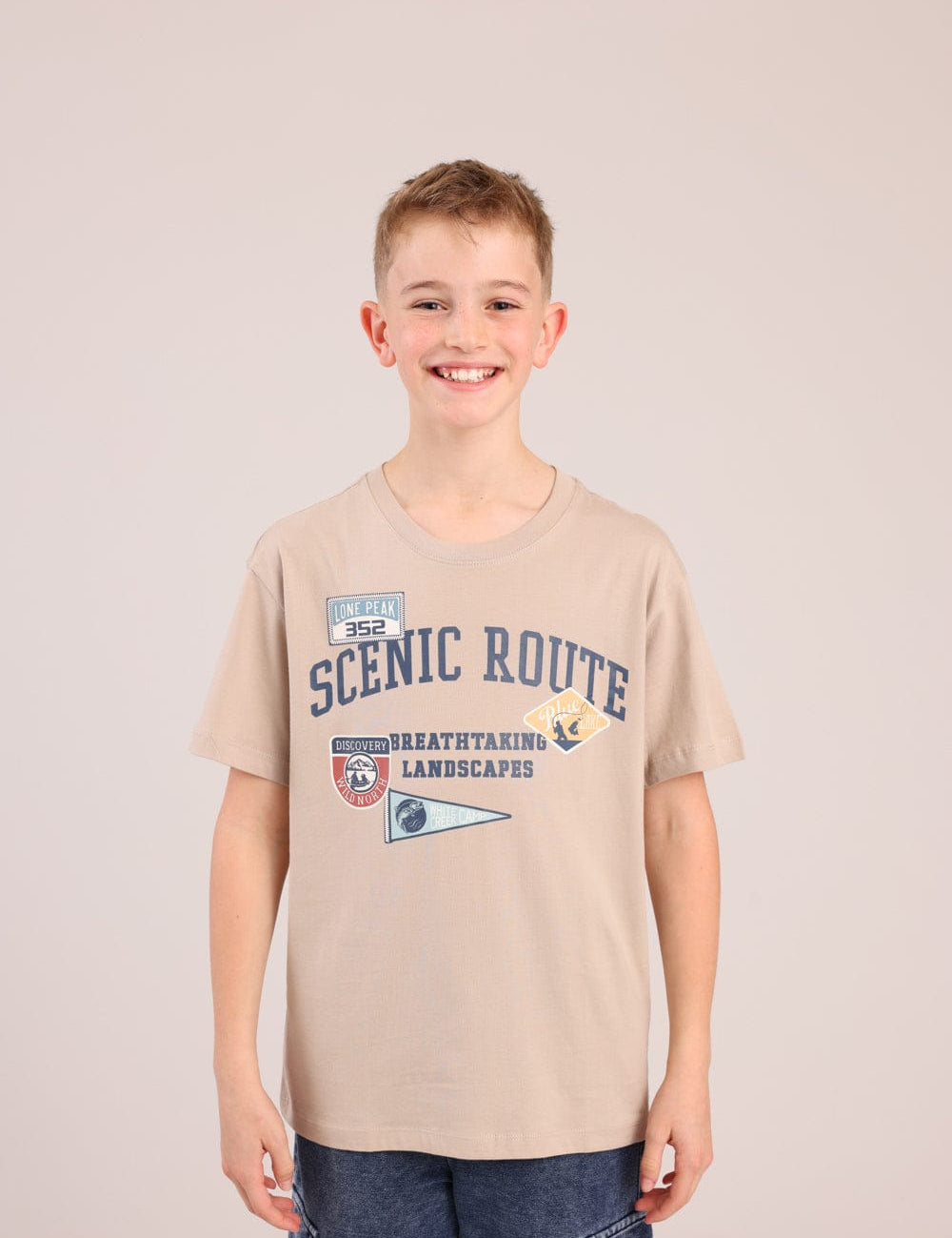 FOX בנים חולצה קצרה חולצה עם הדפס חולצה עם הדפס