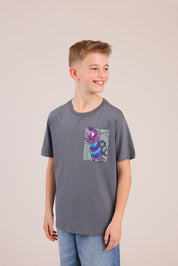 FOX בנים חולצה קצרה חולצה ממותגת פורטנייט חולצה ממותגת פורטנייט