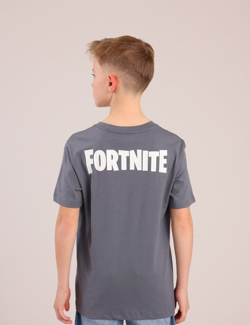 FOX בנים חולצה קצרה חולצה ממותגת פורטנייט חולצה ממותגת פורטנייט