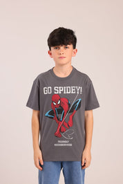 FOX בנים חולצה קצרה חולצה ממותגת ספיידרמן חולצה ממותגת ספיידרמן