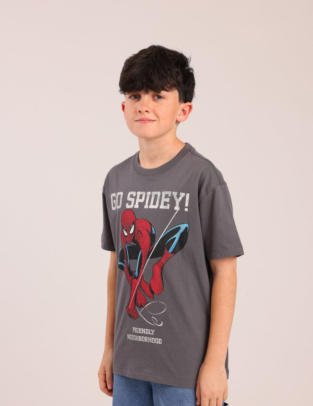 FOX בנים חולצה קצרה חולצה ממותגת ספיידרמן חולצה ממותגת ספיידרמן