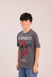 FOX בנים חולצה קצרה חולצה ממותגת ספיידרמן חולצה ממותגת ספיידרמן