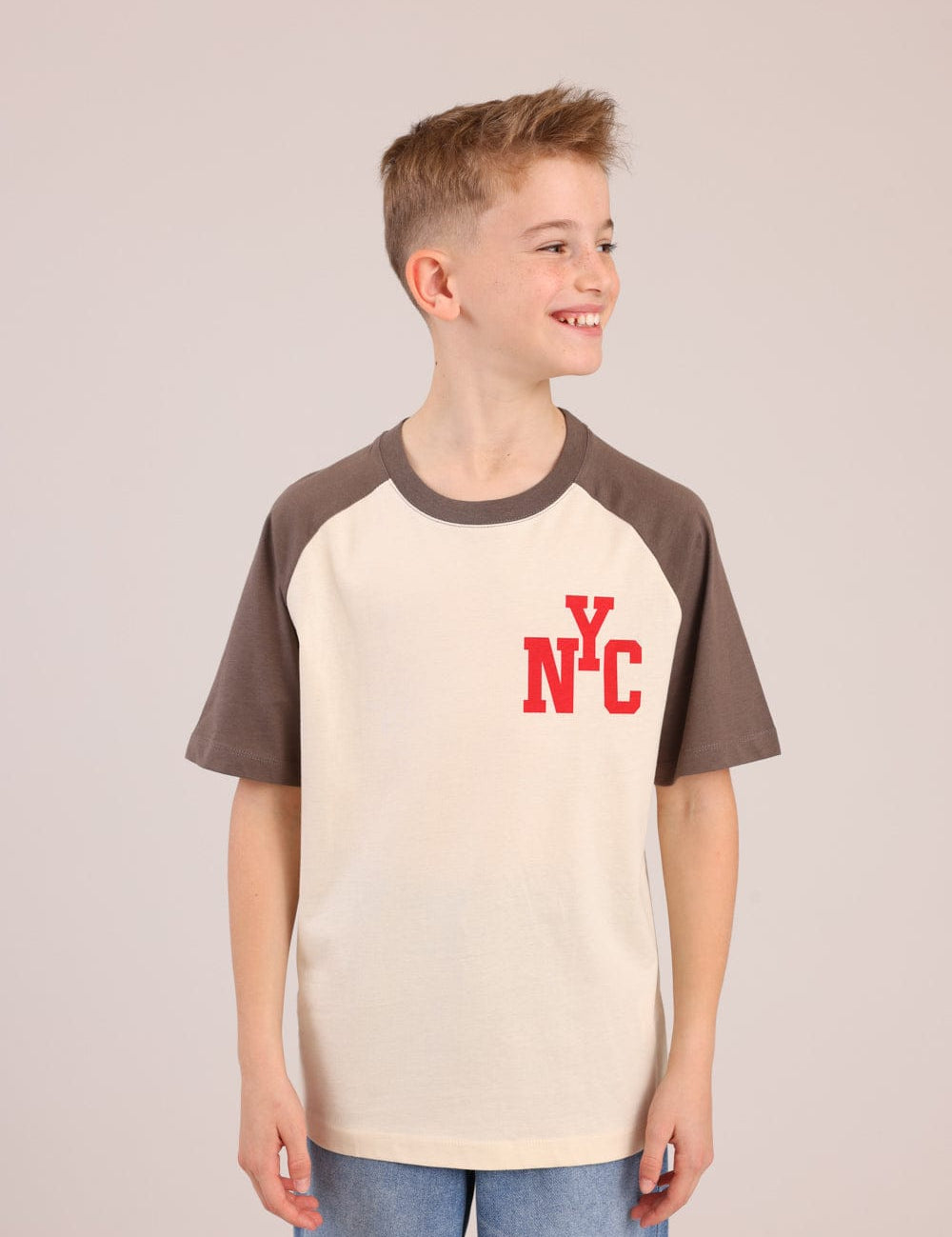 FOX בנים חולצה קצרה חולצה עם הדפס חולצה עם הדפס