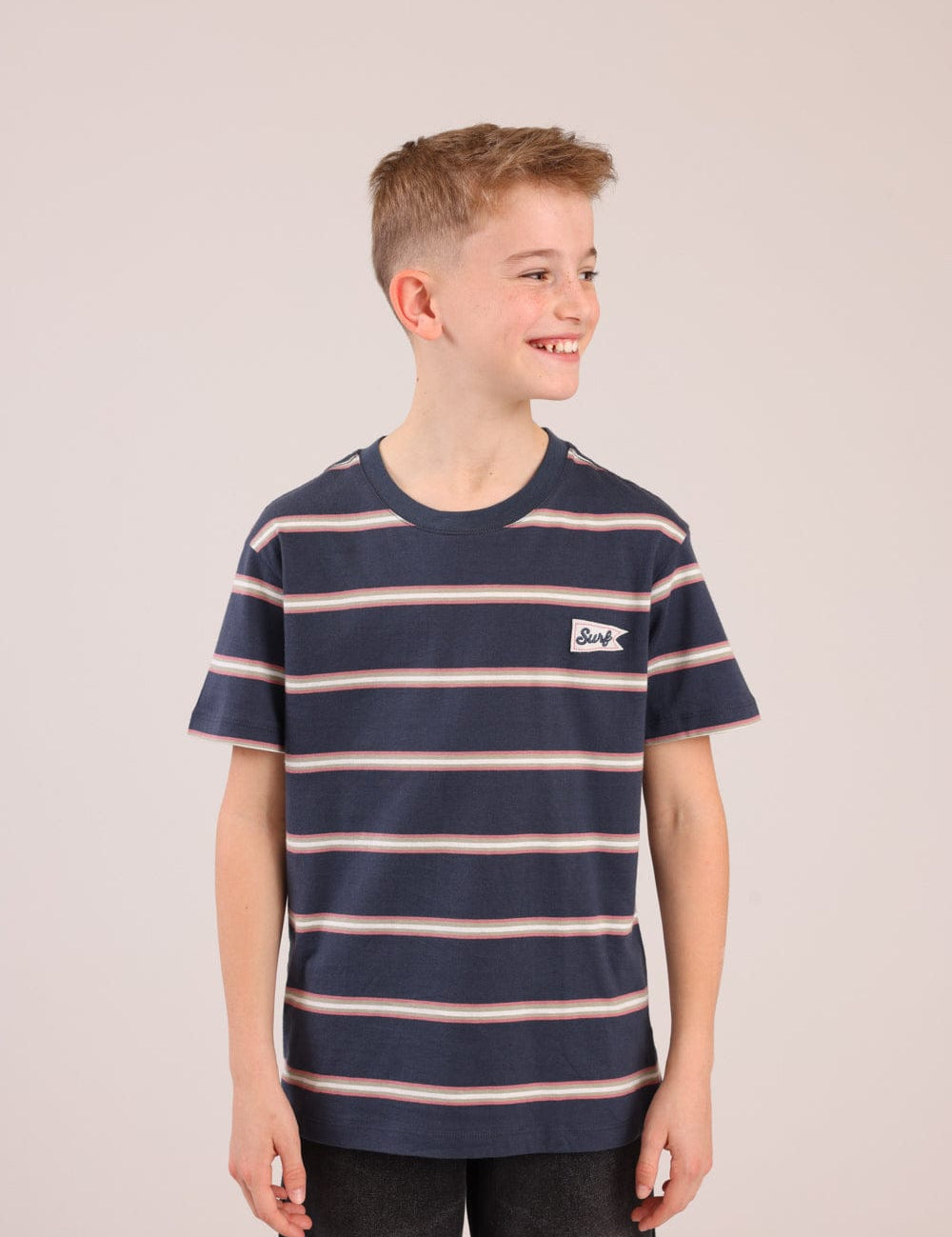 FOX בנים חולצה קצרה חולצת פסים חולצת פסים