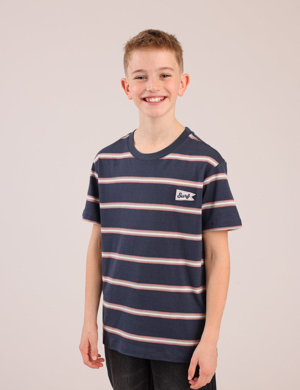 FOX בנים חולצה קצרה חולצת פסים חולצת פסים