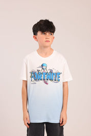 FOX בנים חולצה קצרה חולצה ממותגת פורטנייט חולצה ממותגת פורטנייט