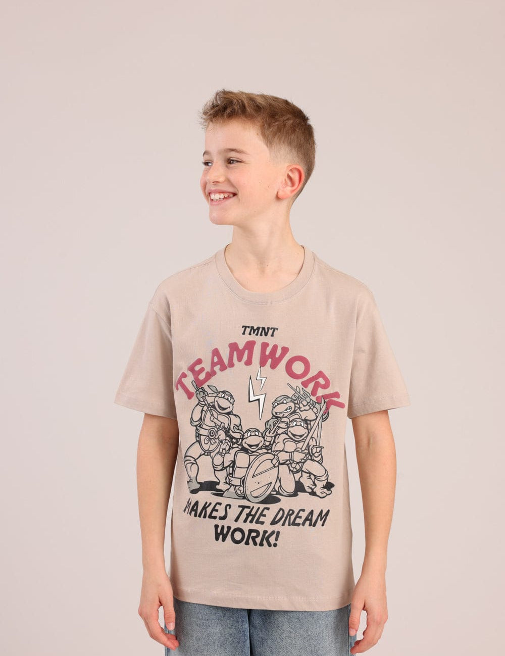 FOX בנים חולצה קצרה חולצה ממותגת צבי הנינג'ה חולצה ממותגת צבי הנינג'ה