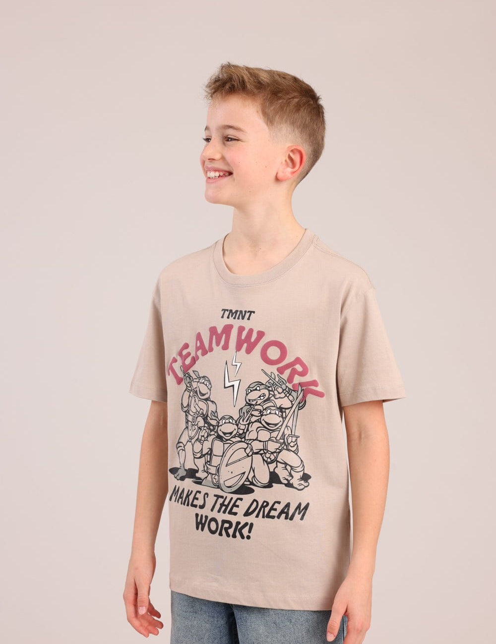 FOX בנים חולצה קצרה חולצה ממותגת צבי הנינג'ה חולצה ממותגת צבי הנינג'ה