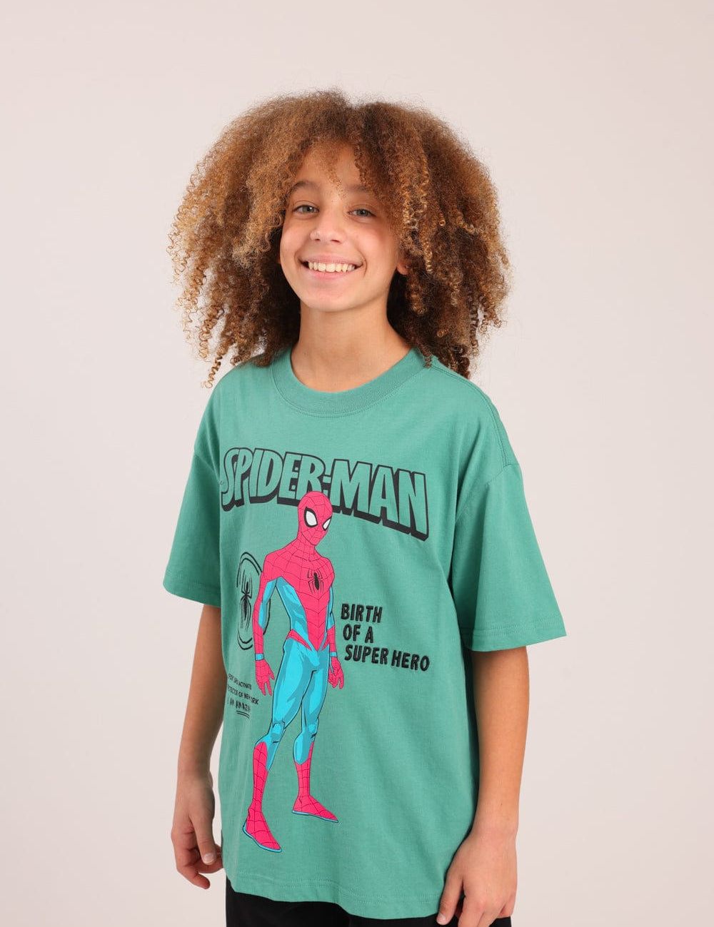 FOX בנים חולצה חולצה ממותגת ספיידרמן חולצה ממותגת ספיידרמן