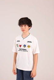 FOX בנים חולצה קצרה חולצה ממותגת NBA חולצה ממותגת NBA