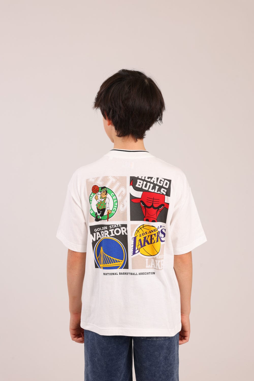 FOX בנים חולצה קצרה חולצה ממותגת NBA חולצה ממותגת NBA