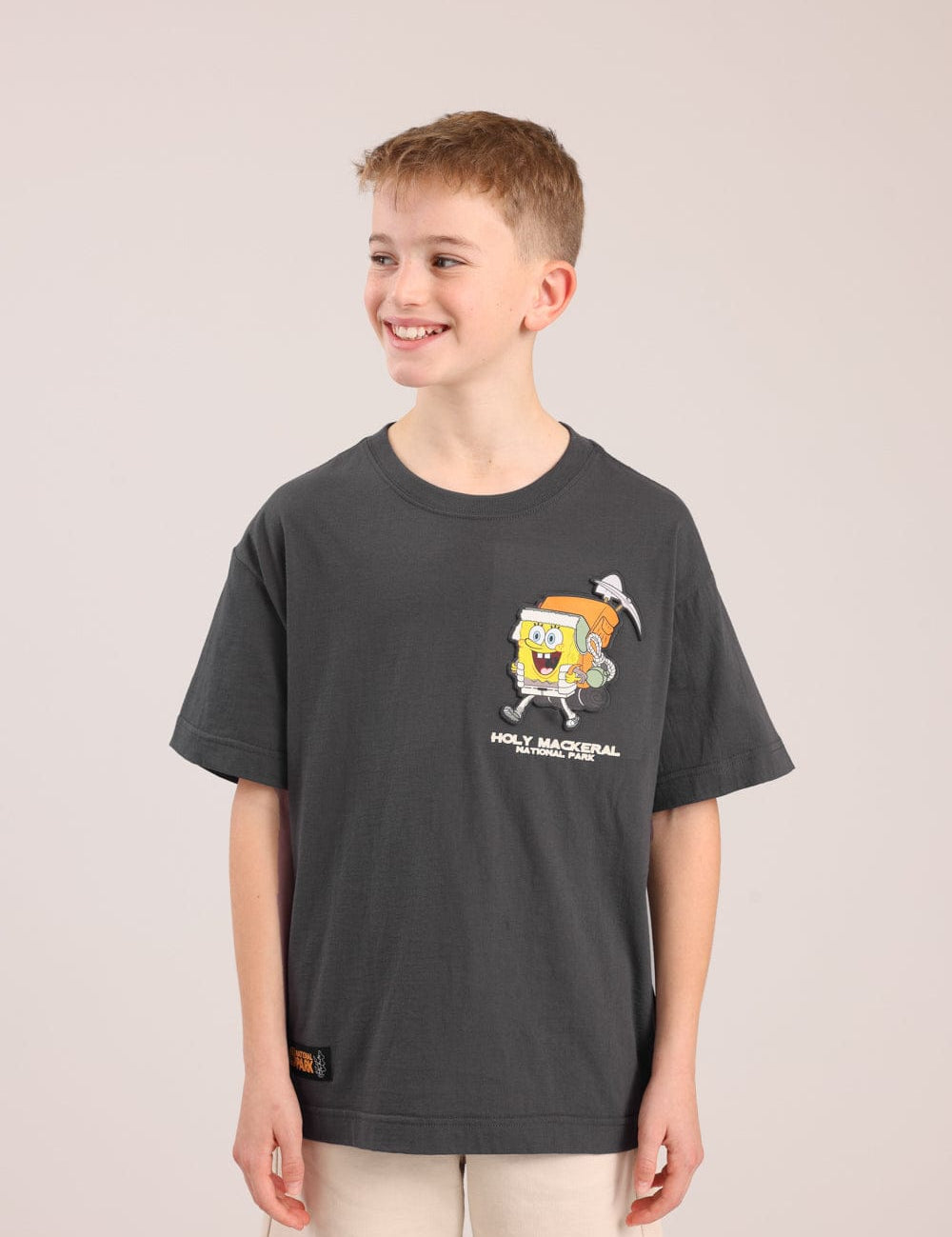 FOX בנים חולצה חולצה ממותגת בובספוג חולצה ממותגת בובספוג