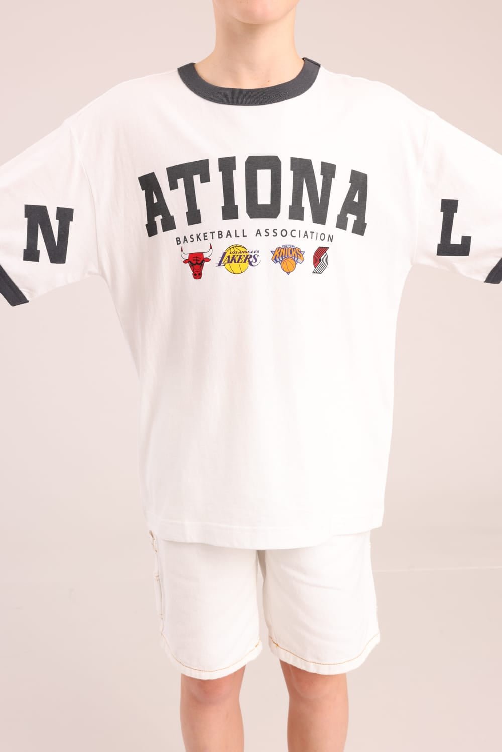 FOX בנים חולצה קצרה חולצה ממותגת NBA חולצה ממותגת NBA