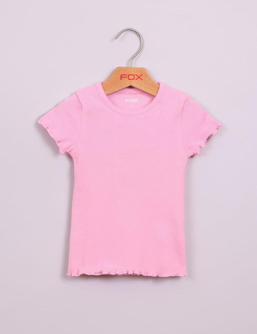 FOX תינוקות בנות חולצה קצרה חולצה בייסיק חלקה חולצה בייסיק חלקה