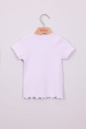 FOX תינוקות בנות חולצה קצרה חולצה בייסיק חלקה חולצה בייסיק חלקה