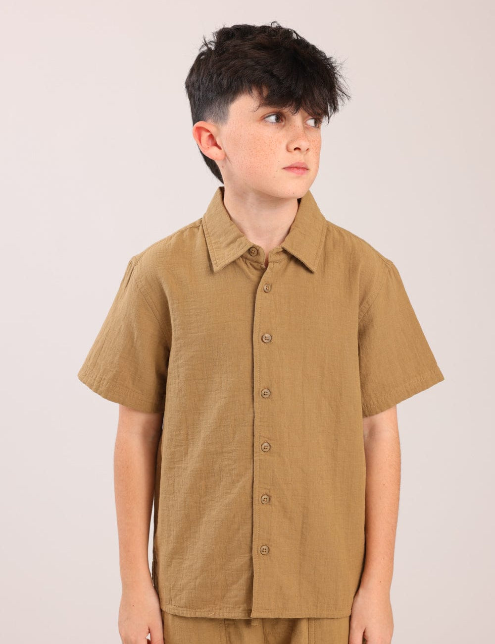 FOX בנים חולצה חולצה קצרה מכופתרת חולצה קצרה מכופתרת