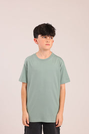 FOX בנים חולצה קצרה טישרט בייסיק צווארון עגול טישרט בייסיק צווארון עגול