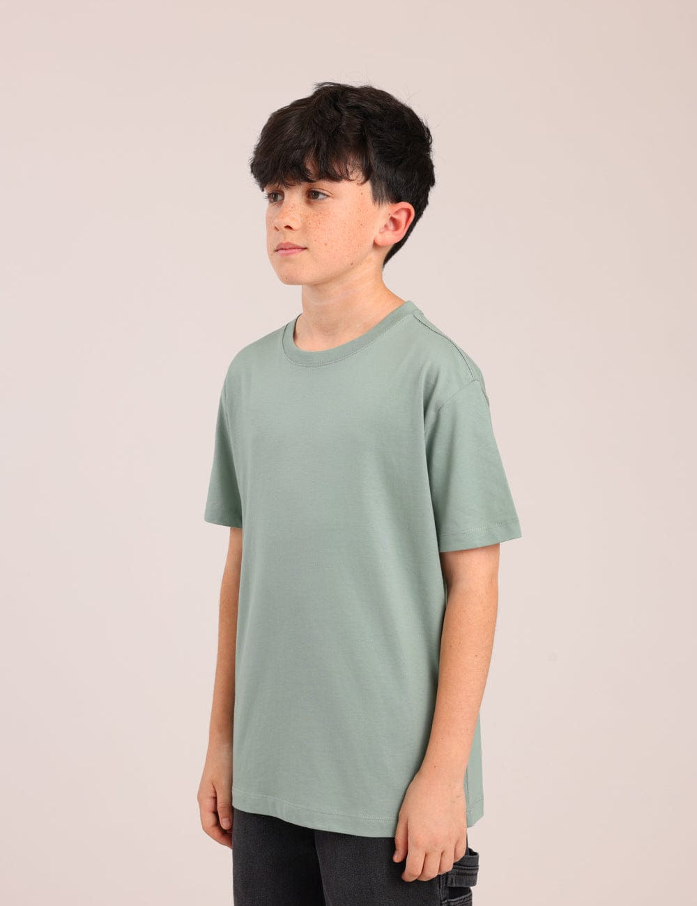 FOX בנים חולצה קצרה טישרט בייסיק צווארון עגול טישרט בייסיק צווארון עגול