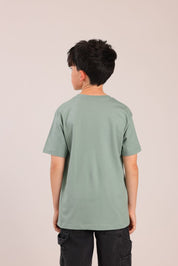 FOX בנים חולצה קצרה טישרט בייסיק צווארון עגול טישרט בייסיק צווארון עגול