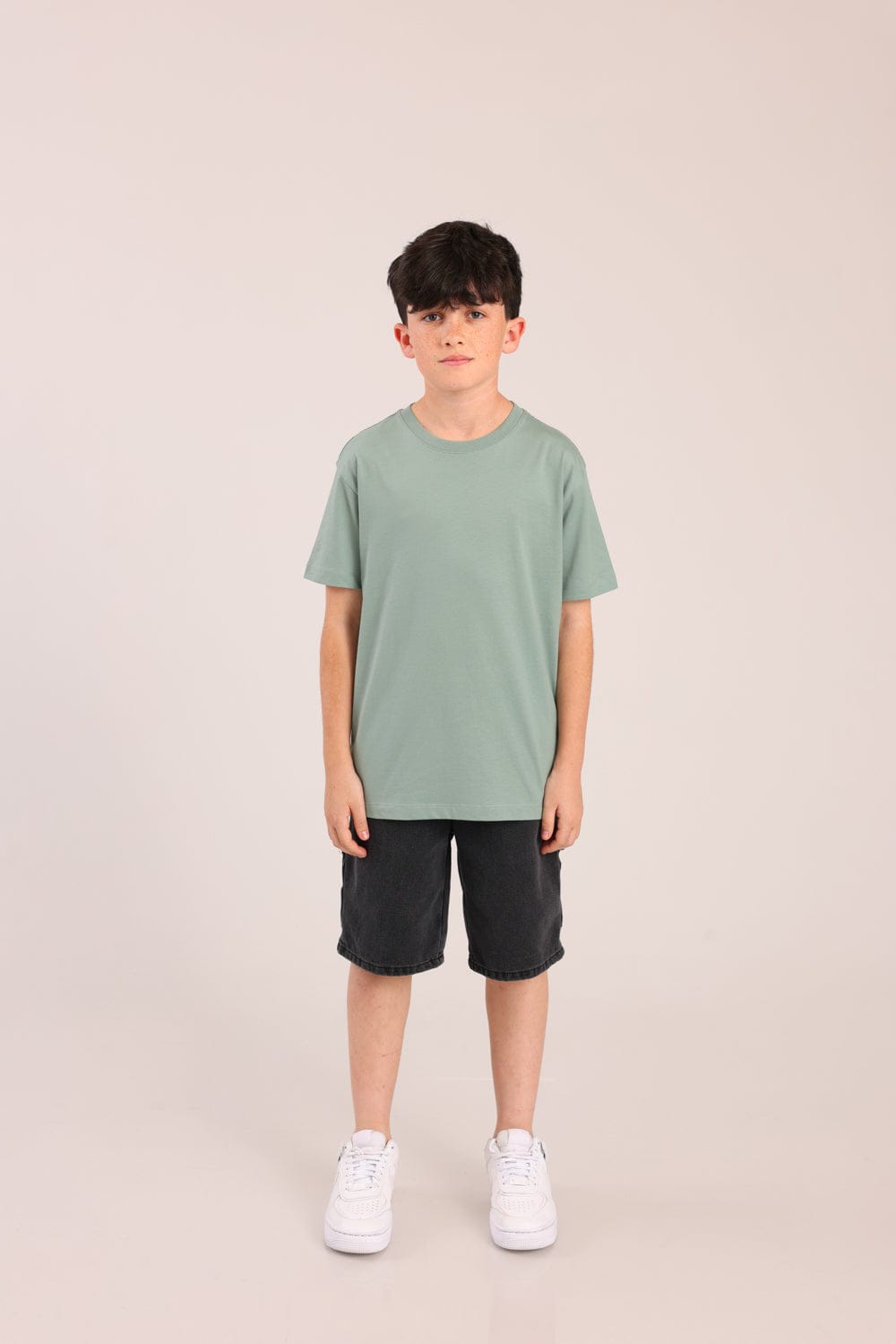 FOX בנים חולצה קצרה טישרט בייסיק צווארון עגול טישרט בייסיק צווארון עגול