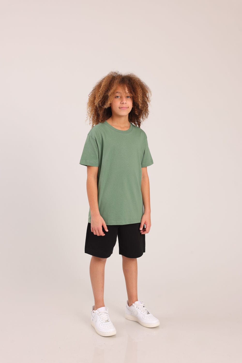 FOX בנים חולצה קצרה טישרט בייסיק צווארון עגול טישרט בייסיק צווארון עגול