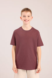 FOX בנים חולצה קצרה טישרט בייסיק צווארון עגול טישרט בייסיק צווארון עגול