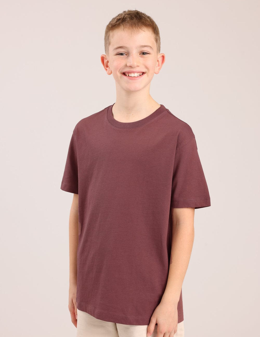 FOX בנים חולצה קצרה טישרט בייסיק צווארון עגול טישרט בייסיק צווארון עגול