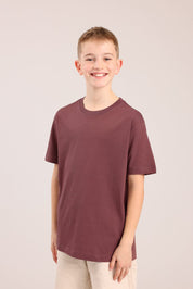 FOX בנים חולצה קצרה טישרט בייסיק צווארון עגול טישרט בייסיק צווארון עגול