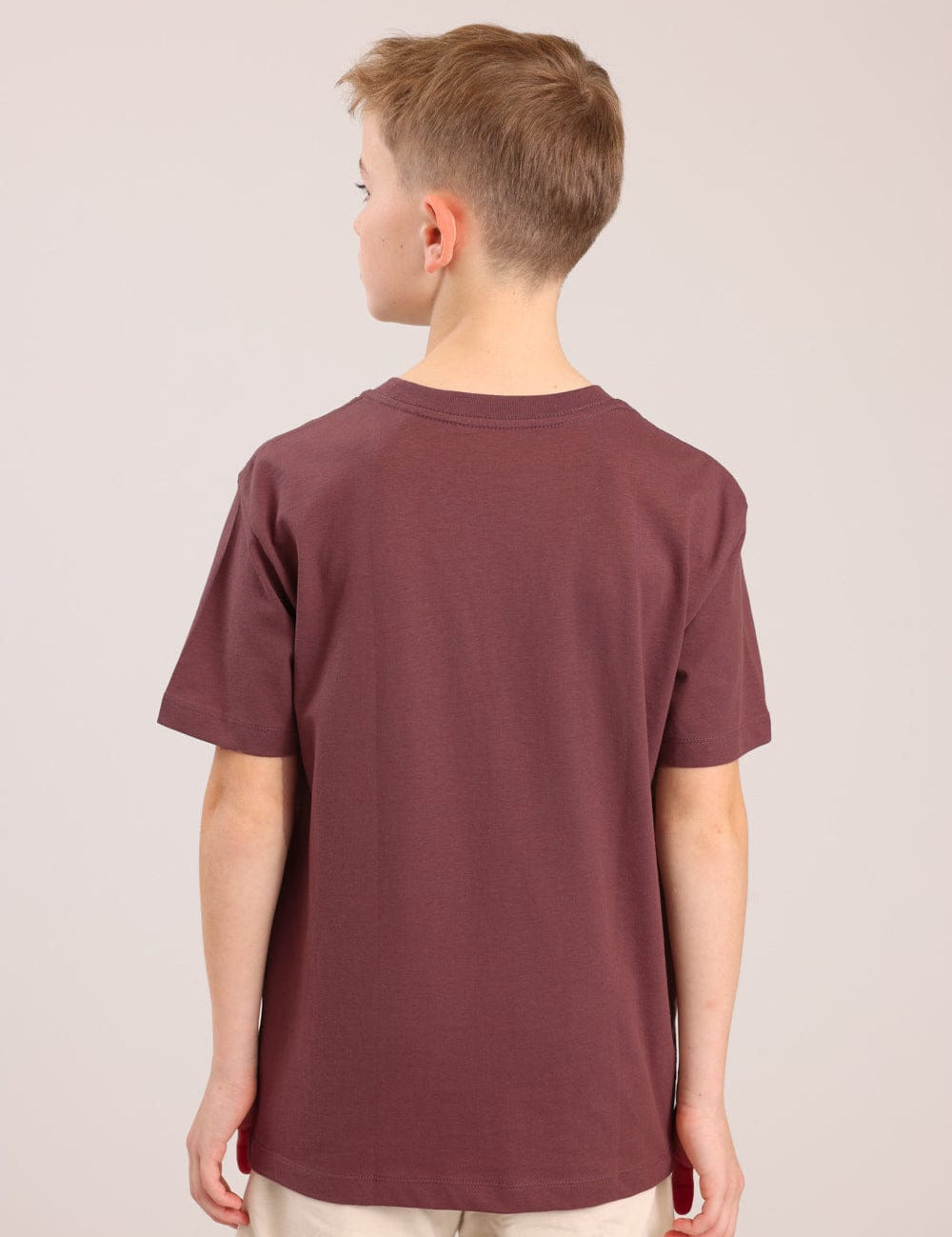 FOX בנים חולצה קצרה טישרט בייסיק צווארון עגול טישרט בייסיק צווארון עגול