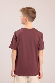 FOX בנים חולצה קצרה טישרט בייסיק צווארון עגול טישרט בייסיק צווארון עגול