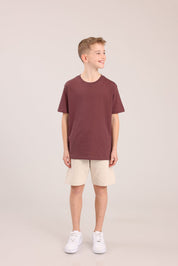 FOX בנים חולצה קצרה טישרט בייסיק צווארון עגול טישרט בייסיק צווארון עגול