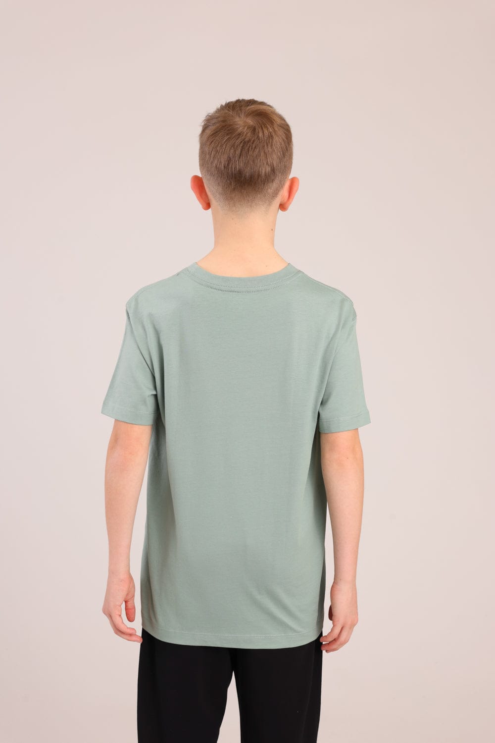 FOX בנים חולצה קצרה טישרט בייסיק צווארון V טישרט בייסיק צווארון V