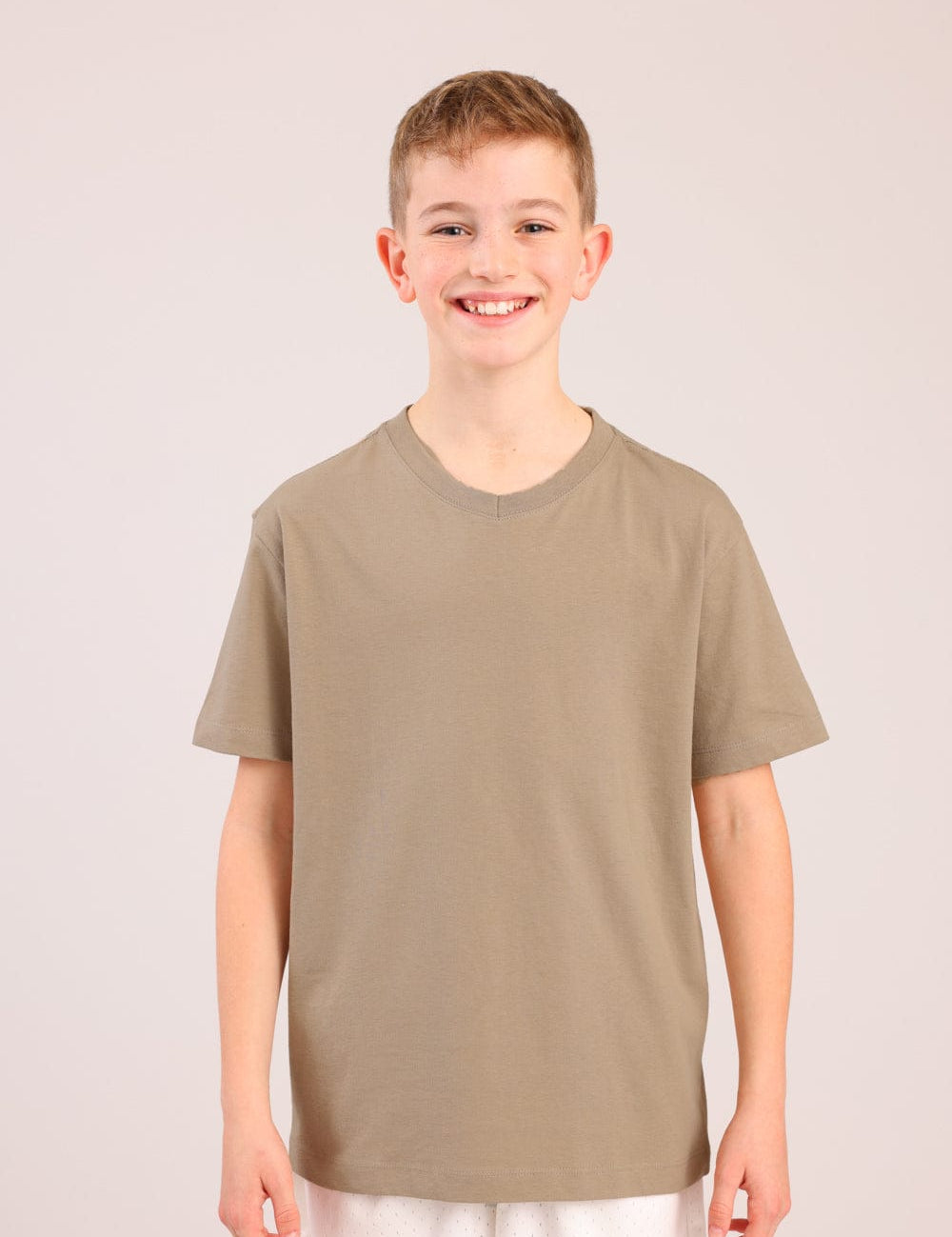 FOX בנים חולצה קצרה טישרט בייסיק צווארון V טישרט בייסיק צווארון V