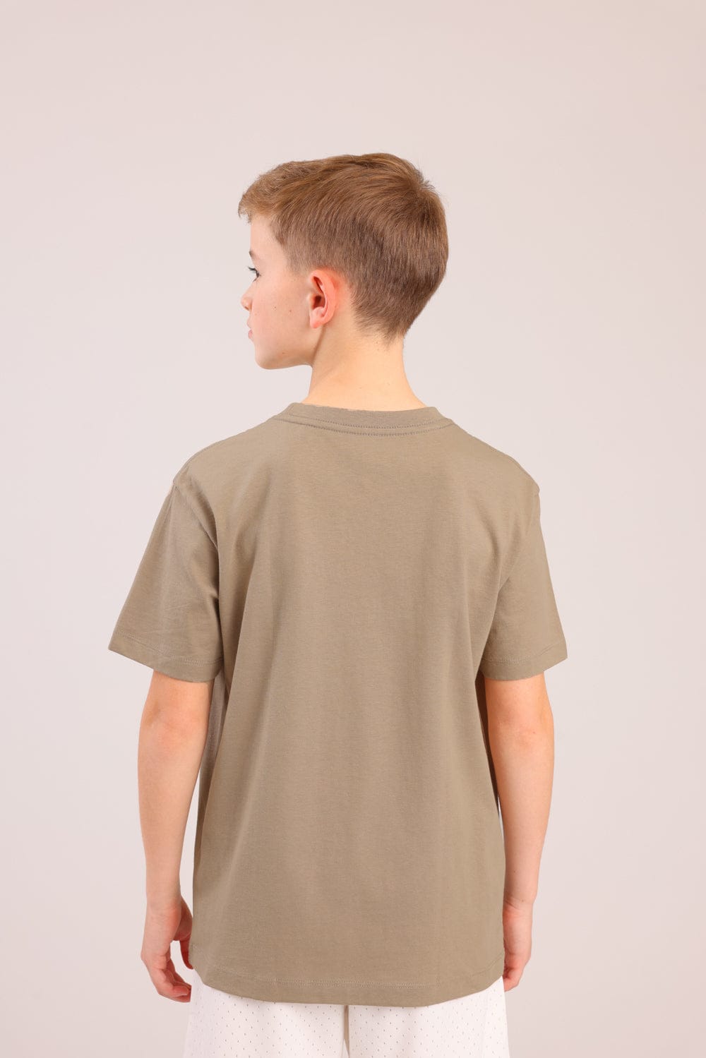 FOX בנים חולצה קצרה טישרט בייסיק צווארון V טישרט בייסיק צווארון V