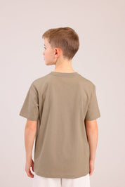 FOX בנים חולצה קצרה טישרט בייסיק צווארון V טישרט בייסיק צווארון V