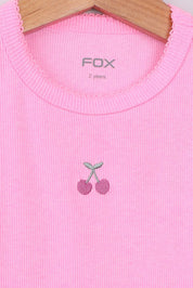FOX תינוקות בנות אחר גופיית בייסיק עם הדפס גופיית בייסיק עם הדפס