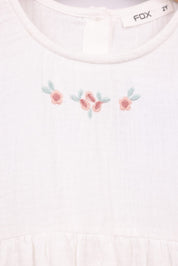 FOX תינוקות בנות אחר שמלה מעוטרת פרחים שמלה מעוטרת פרחים
